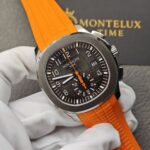 Replica Aquanaut Chronograph Orange Rubber Strap - Image 4