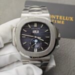 Replica Patek Philippe Nautilus Black Strap Stainless Steel Watch 5726A-001