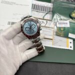 Replica Rolex Daytona Ice Blue Arabic Dial Platinum Watch - Image 2