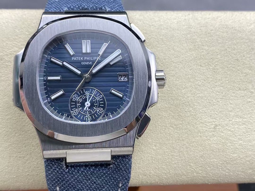 Super Clone Denim Patek Philippe Nautilus Dial Super Clone Replica Denim Patek Philippe Nautilus 5980/60G - 2024