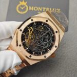 Audemars Piguet Royal Oak Skeleton Rose Gold Ref15407 Super Clone Replica - Image 3