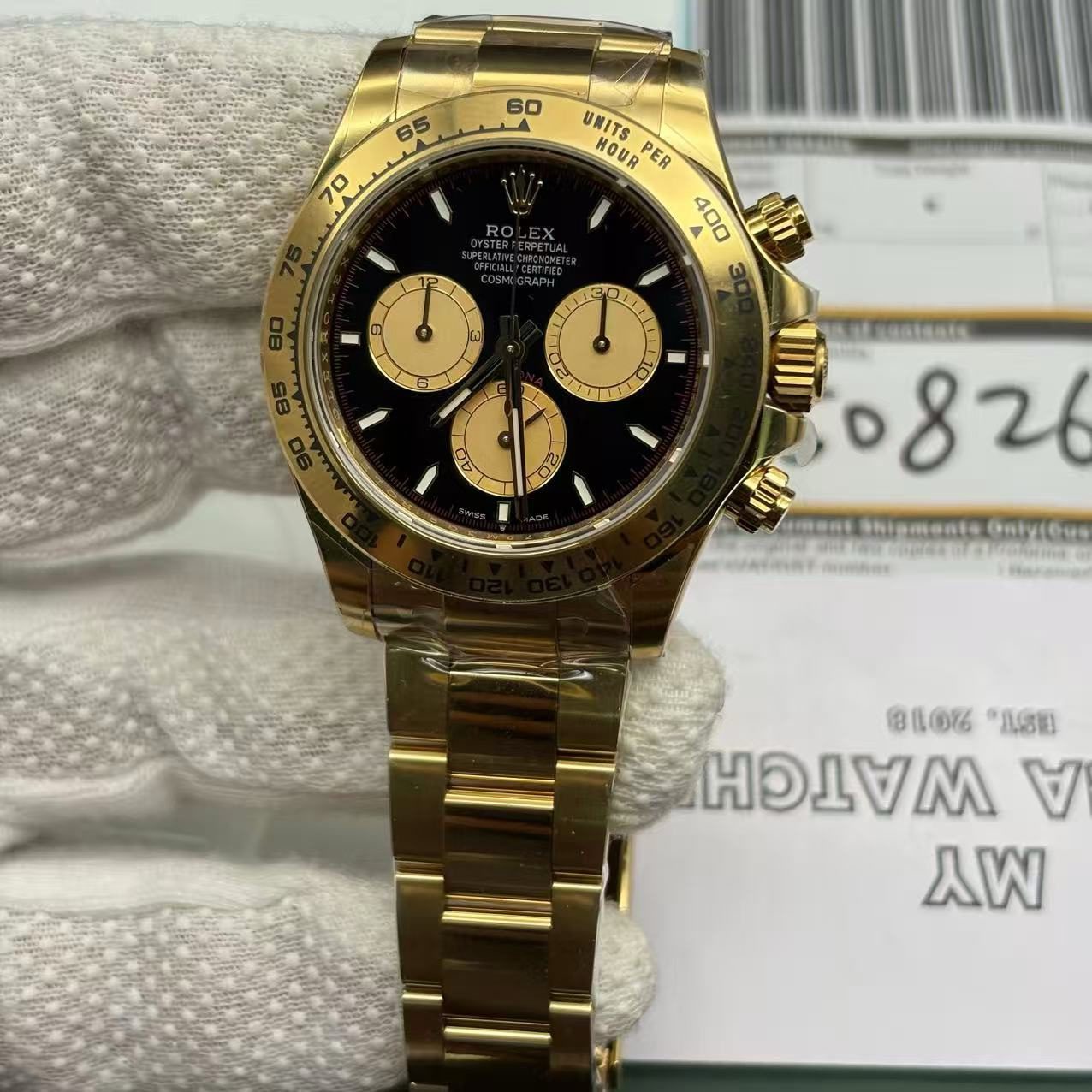 1579762cc9660a0d3be9bbadd17ab6d6 Superclone Rolex Daytona Intense black Dial 126508 - Image 4