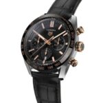 Replica TAG Heuer Carrera Men Automatic Black Alligator Watch CBN2A5A.FC6481 - Image 2