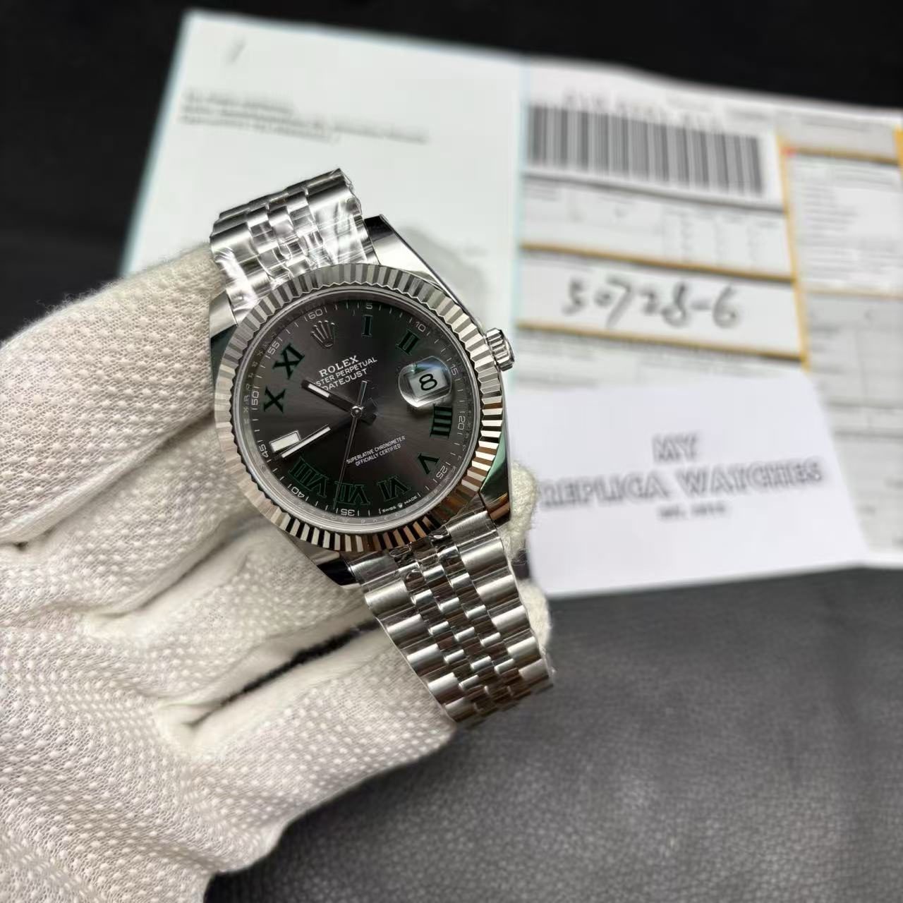 1bf4df8c3eb8f58e779f9f80eb1ebb62 Rolex Datejust Wimbledon Réplica Clon - Image 2