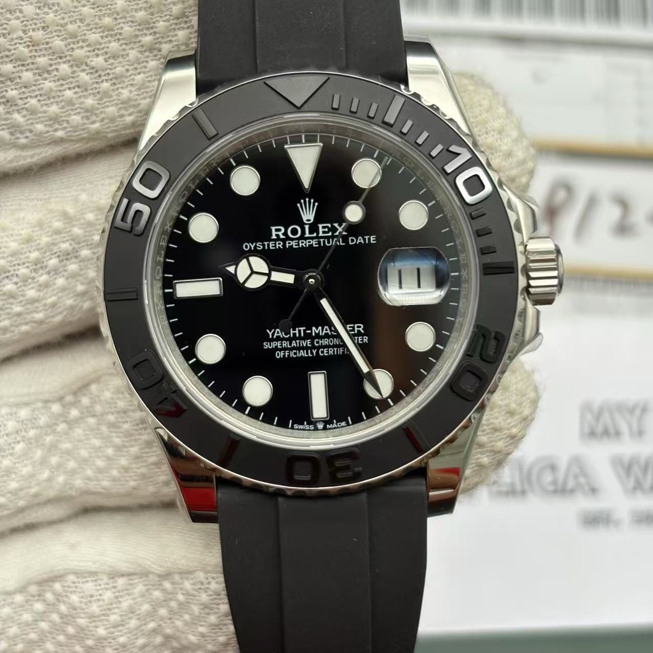 2275817d10c5ba23948f84320c149e58 Replica Rolex YACHT-MASTER 42 White gold 2022