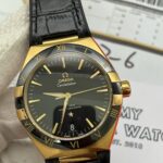 Replica Omega Constellation Men Automatic Black Leather Watch O13163412101001 - Image 2