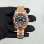 Rolex Sky-Dweller Rhodium Dial Rose Gold Replica 2024 - Jubilee Bracelet - Image 6