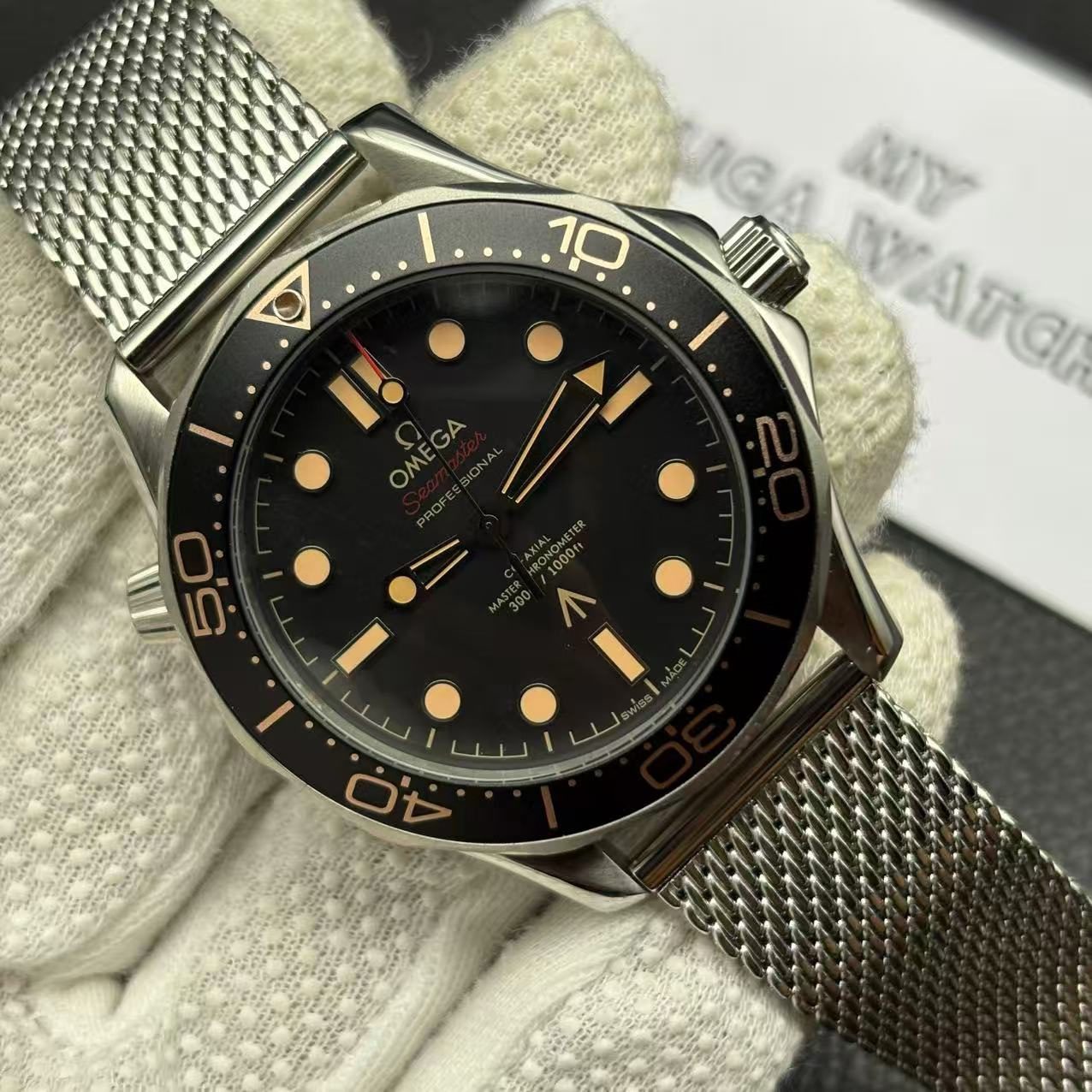 3da03949caa98a3f62e1ba59b073eaa4 Omega Seamaster NO TIME TO DIE Watch James Bond - Replica - Image 4