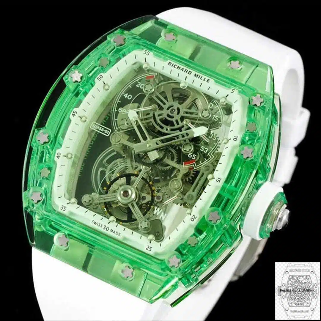 4-76-min Replica RM 56-01 Tourbillon Green Transparent Case - Image 3