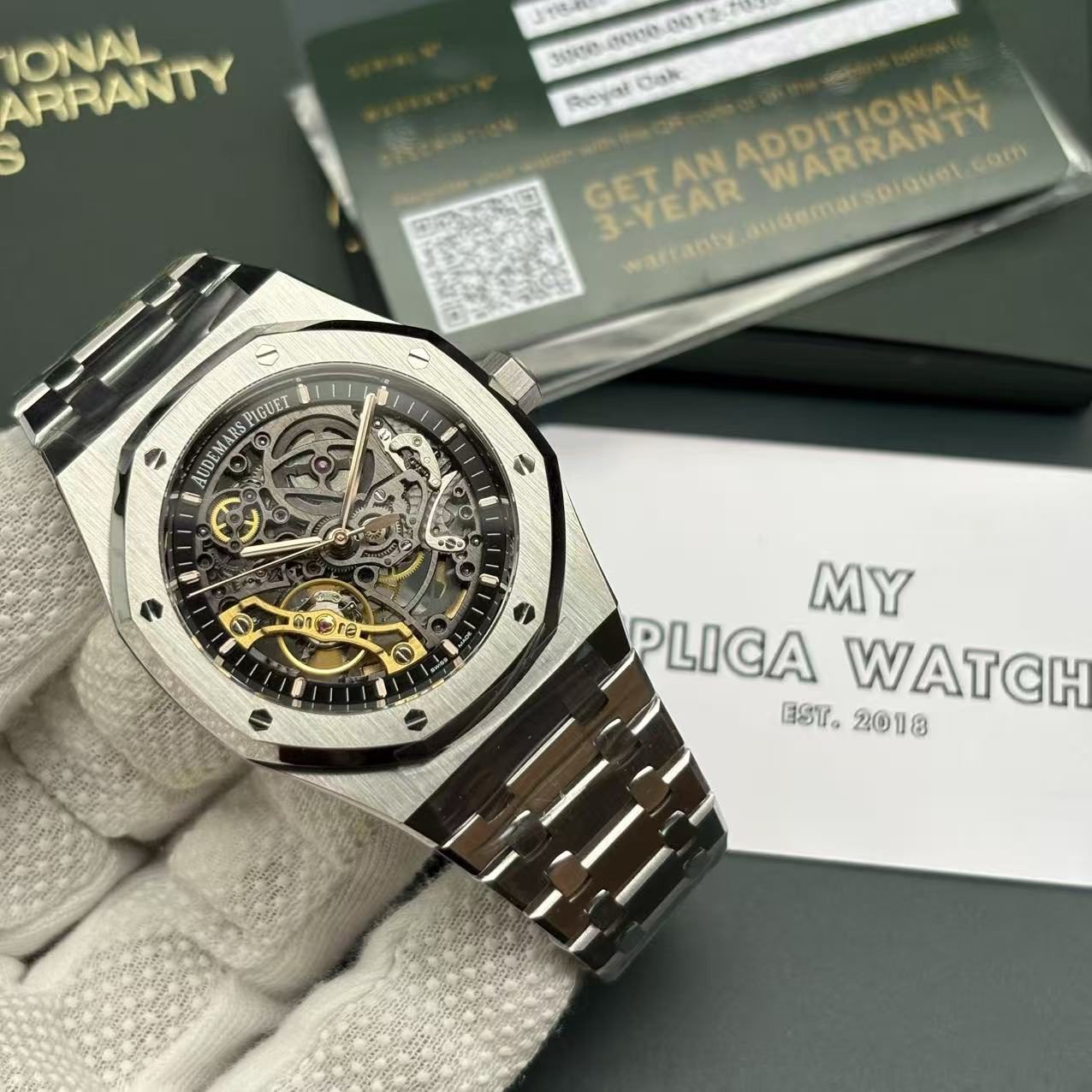 565e9f2815d86093818d186266ae5b71 SUPER SWISS CLONE AUDEMARS PIGUET SKELETON WATCH (2025 updated model) - Image 2