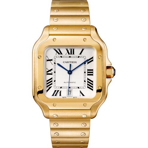 5cb40d0632cdd Clone Replica Cartier Santos W2SA0009 Gold Watch
