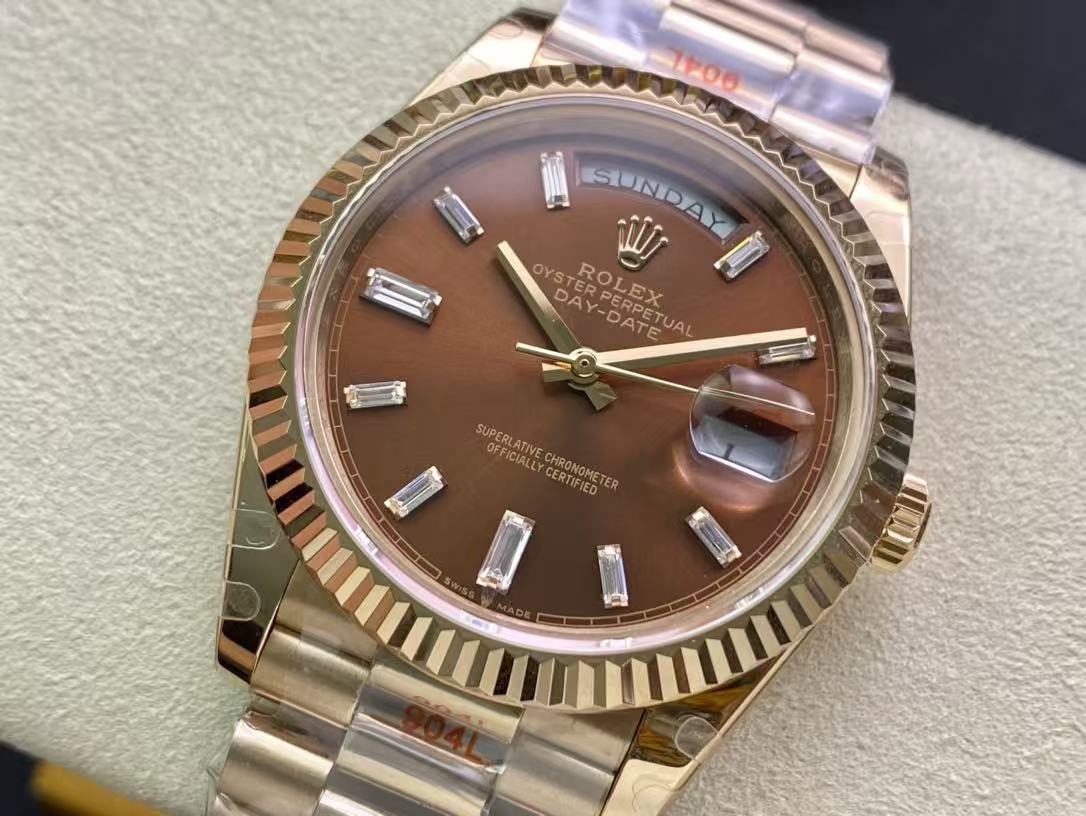 5da52d314b91ffceede1584bf9c27563 Rolex Super Clone Day-Date Rose Gold President Strap 40mm - Image 4