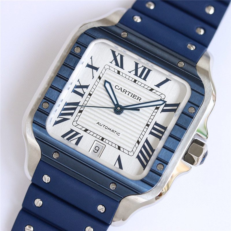 630c4321ad7dc Replica Cartier Santos De Cartier Watch white dial