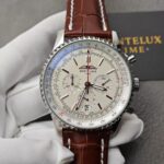 Replica Breitling Navitimer Automatic Silver Alligator Watch AB0139211G1P1