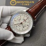 Replica Breitling Navitimer Automatic Silver Alligator Watch AB0139211G1P1