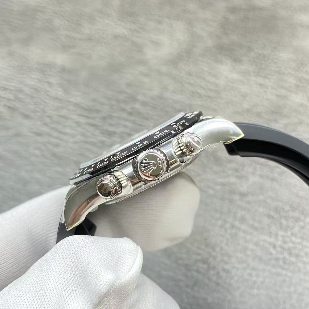 773ad0eb013ba186a37a2709033ca467.jpeg Replica Rolex Daytona Diamond Bezel White Gold Automatic Black Dial - Image 5