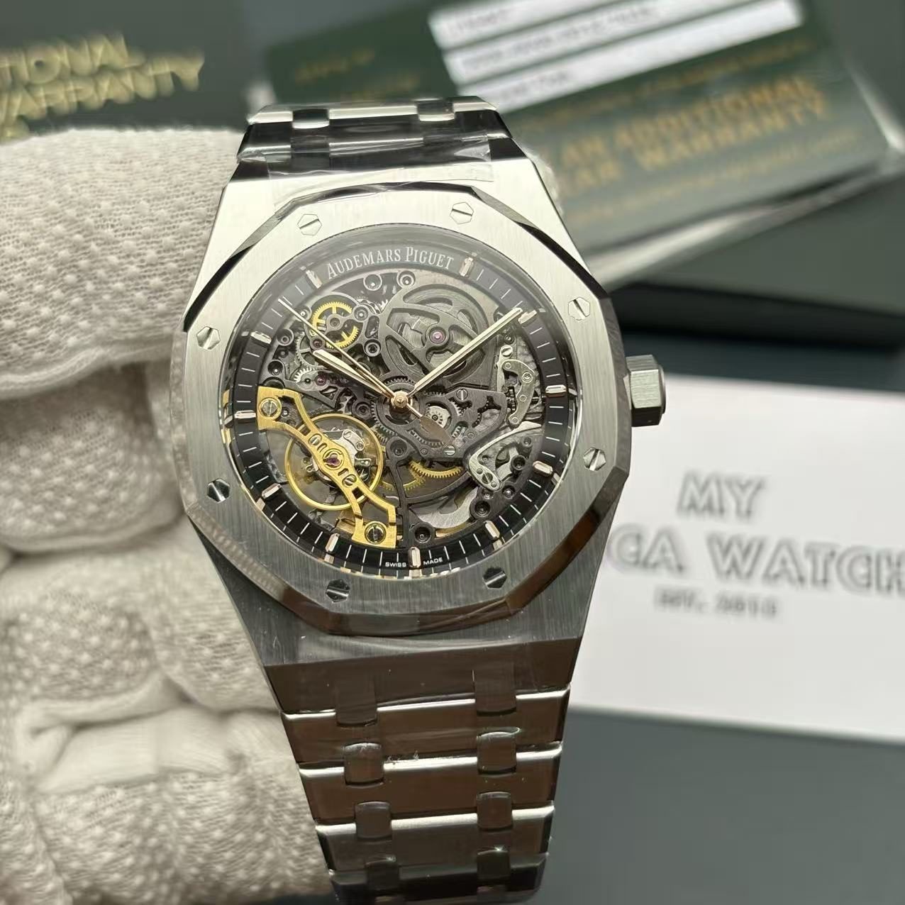7840f99443fa0ac07b0f74f810000a48 SUPER SWISS CLONE AUDEMARS PIGUET SKELETON WATCH (2025 updated model) - Image 3