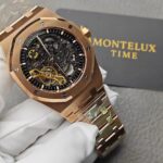 Audemars Piguet Royal Oak Skeleton Rose Gold Ref15407 Super Clone Replica - Image 4