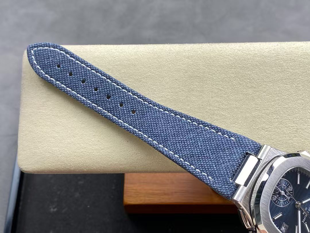 Super Clone Denim Patek Philippe Nautilus replica strap Super Clone Replica Denim Patek Philippe Nautilus 5980/60G - 2024