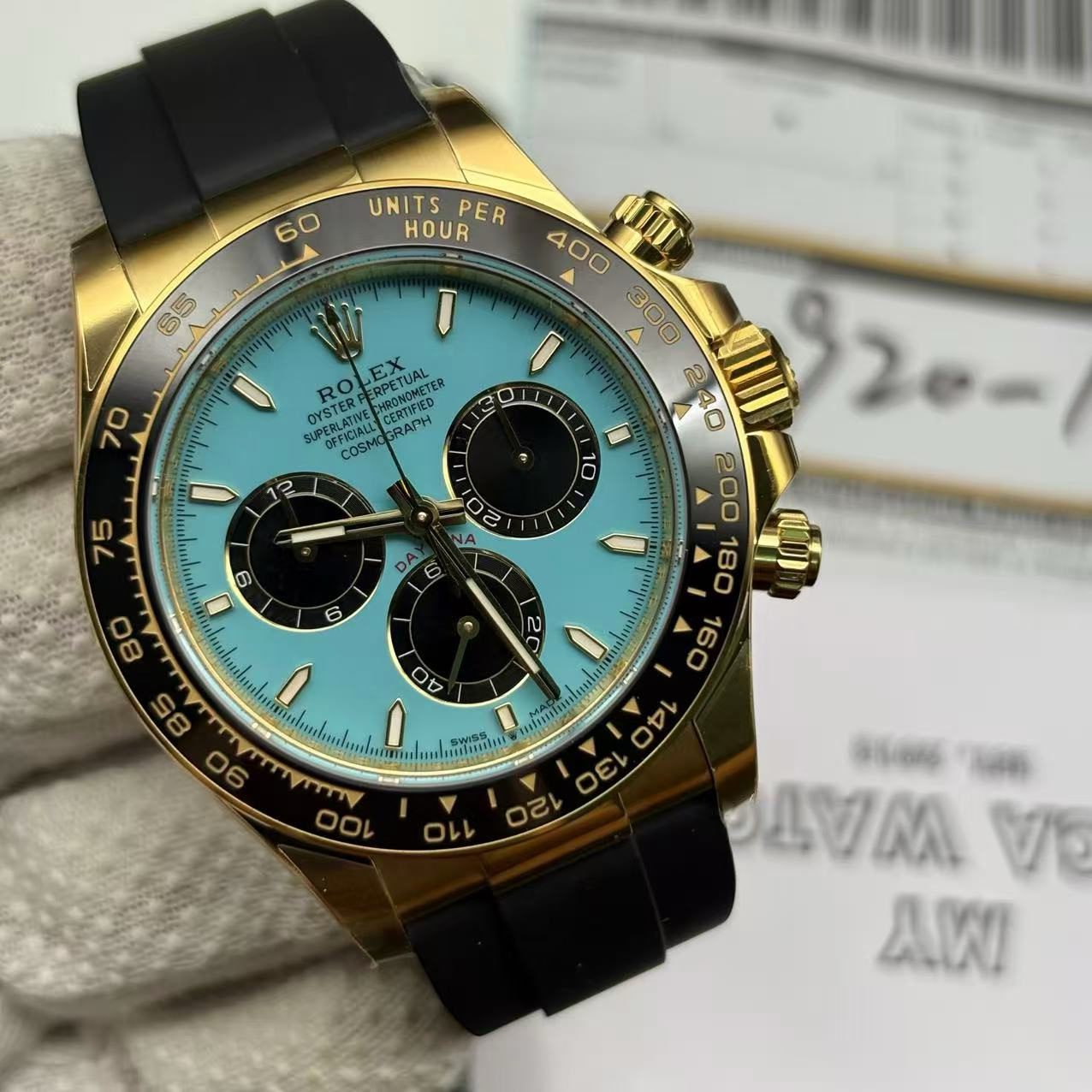 806e4bfde52eee2a15eea18d5ce3d128-2 Superclone Rolex Daytona 40 mm 126518LN Tiffany Dial - Image 3