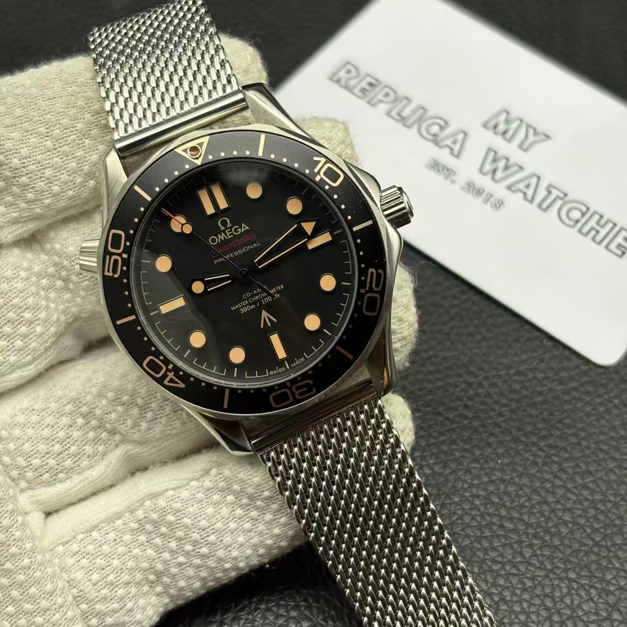 85ce2168096a1342ae6bbffe1e144b9b Omega Seamaster NO TIME TO DIE Watch James Bond - Replica - Image 3