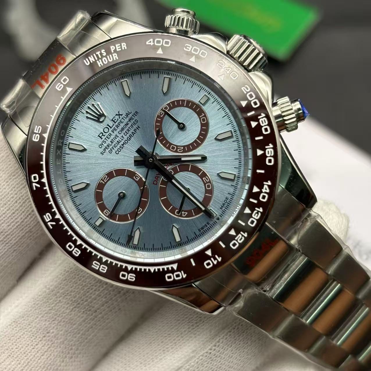 8dc7c79b1ae3a7f4cc8ac792857c403e Rolex Daytona Ice Blue Dial Replica Watch 116506 - Image 4