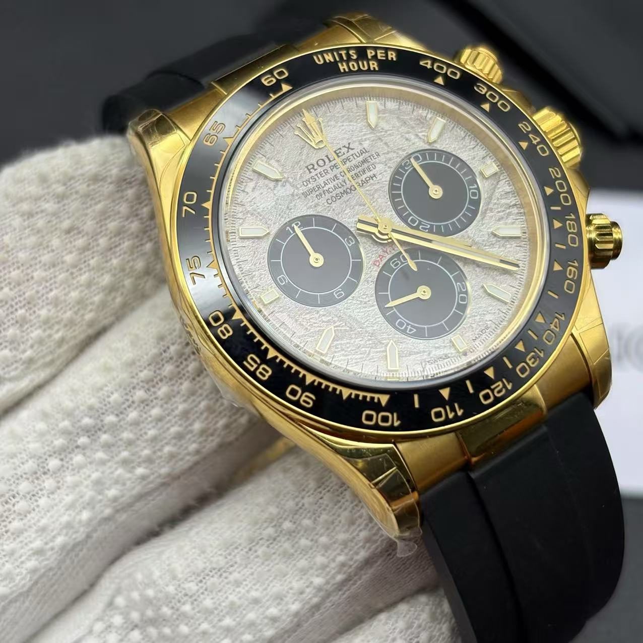 9257b86756b0ec2adfc80812683d073d Superclone Rolex Daytona 40 mm 126518LN Meteorite Dial - Image 9