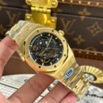 Audemars Piguet Royal Oak Openworked 15407 Yellow Replica Watches Skeleton Dial THB Factory 41mm