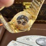 Audemars Piguet Royal Oak Openworked 15407 Yellow Replica Watches Skeleton Dial THB Factory 41mm