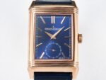 Reverso Tribute Duoface Small Seconds RG MGF Best Edition Blue Dial on Blue Leather Strap A854A - Image 2