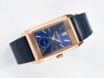 Reverso Tribute Duoface Small Seconds RG MGF Best Edition Blue Dial on Blue Leather Strap A854A - Image 4