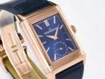 Reverso Tribute Duoface Small Seconds RG MGF Best Edition Blue Dial on Blue Leather Strap A854A - Image 6