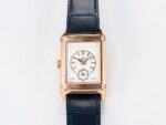 Reverso Tribute Duoface Small Seconds RG MGF Best Edition Blue Dial on Blue Leather Strap A854A - Image 15