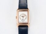 Reverso Tribute Duoface Small Seconds RG MGF Best Edition Blue Dial on Blue Leather Strap A854A - Image 16