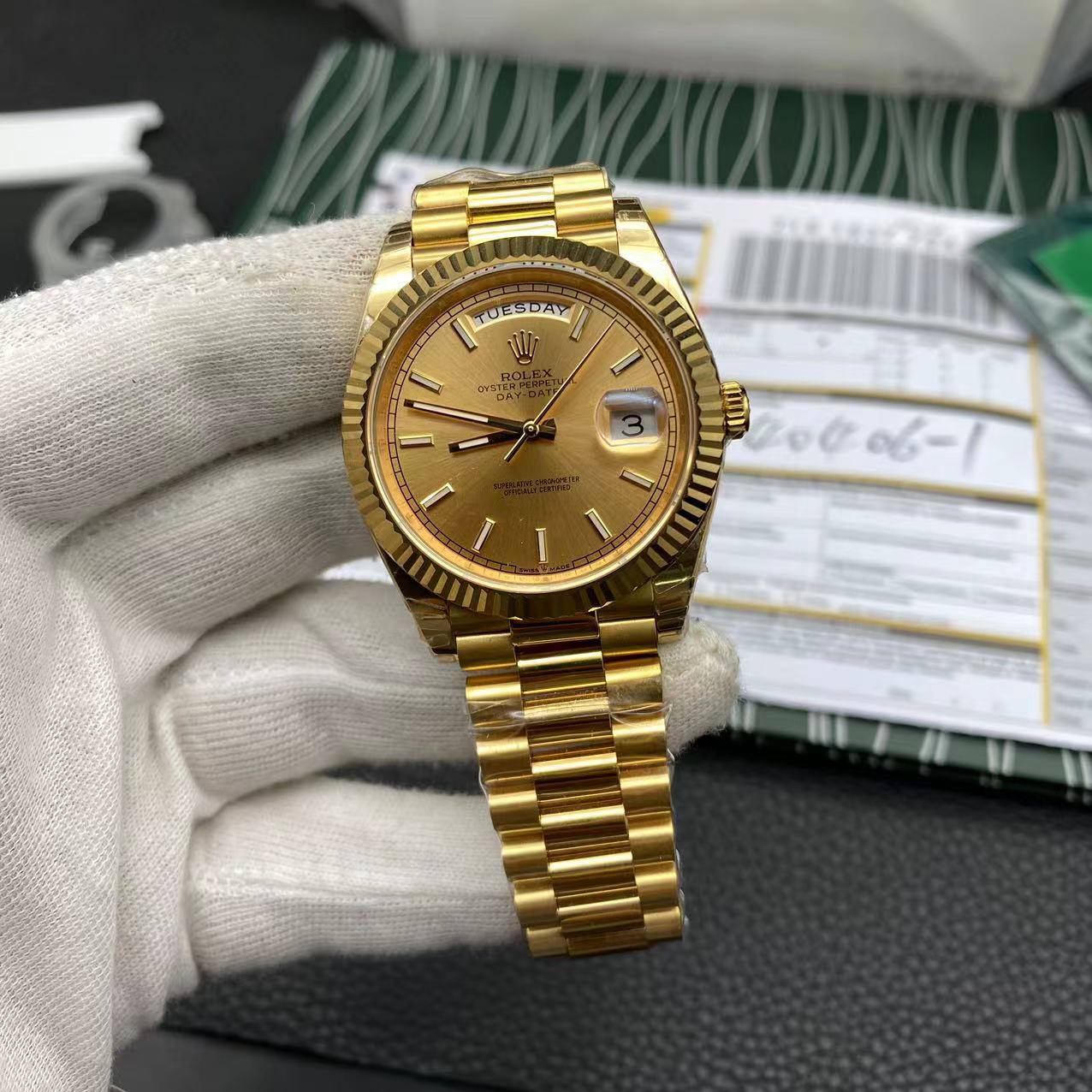 IMG_5332 Rolex Day Date Yellow Gold Replica Super Clone Model