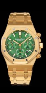 Audemars Piguet Yellow Gold with Green Dial Replica - Image 8