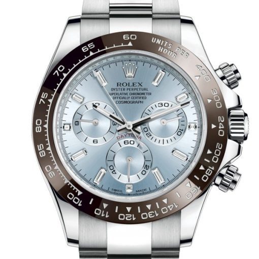 Replica Rolex Daytona 116506 platinum-tone ice blue dial