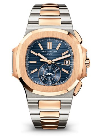 Patek-Philippe-Nautilus-5980-1AR-001 Replica Patek Philippe Nautilus Chronograph Date Two-Tone 5980/1AR-001