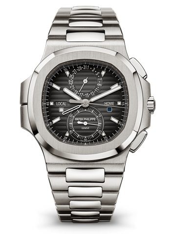 Patek-Philippe-Nautilus-5990-1A-001 Replica Patek Philippe Nautilus Travel Time Steel Chronograph 5990/1A-001