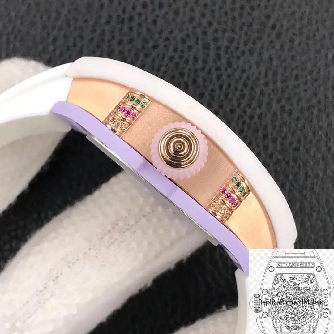 Replica-Richard-Mille-07-01-White-Ceramic-white-strap-3 Replica RM 07-01 Bon Bon White Ceramic Case - Image 5