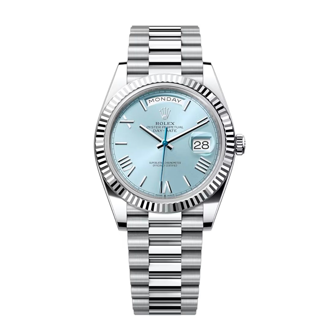 Réplica Rolex Day Date Platino Azul Hielo Réplica Rolex Day Date Platino Azul Hielo