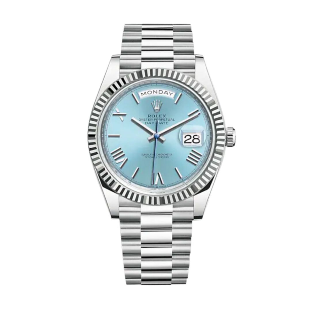 Rolex Day Date White Gold Turquoise Dial Rolex Day Date White Gold Turquoise Dial Replica Clone Model 2022 - Image 1