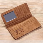 Long Vintage Mens Wallet Genuine Leather Slim Card Holder Large Capacity RFID Blocking Korean Style Purse for Men - Image 2