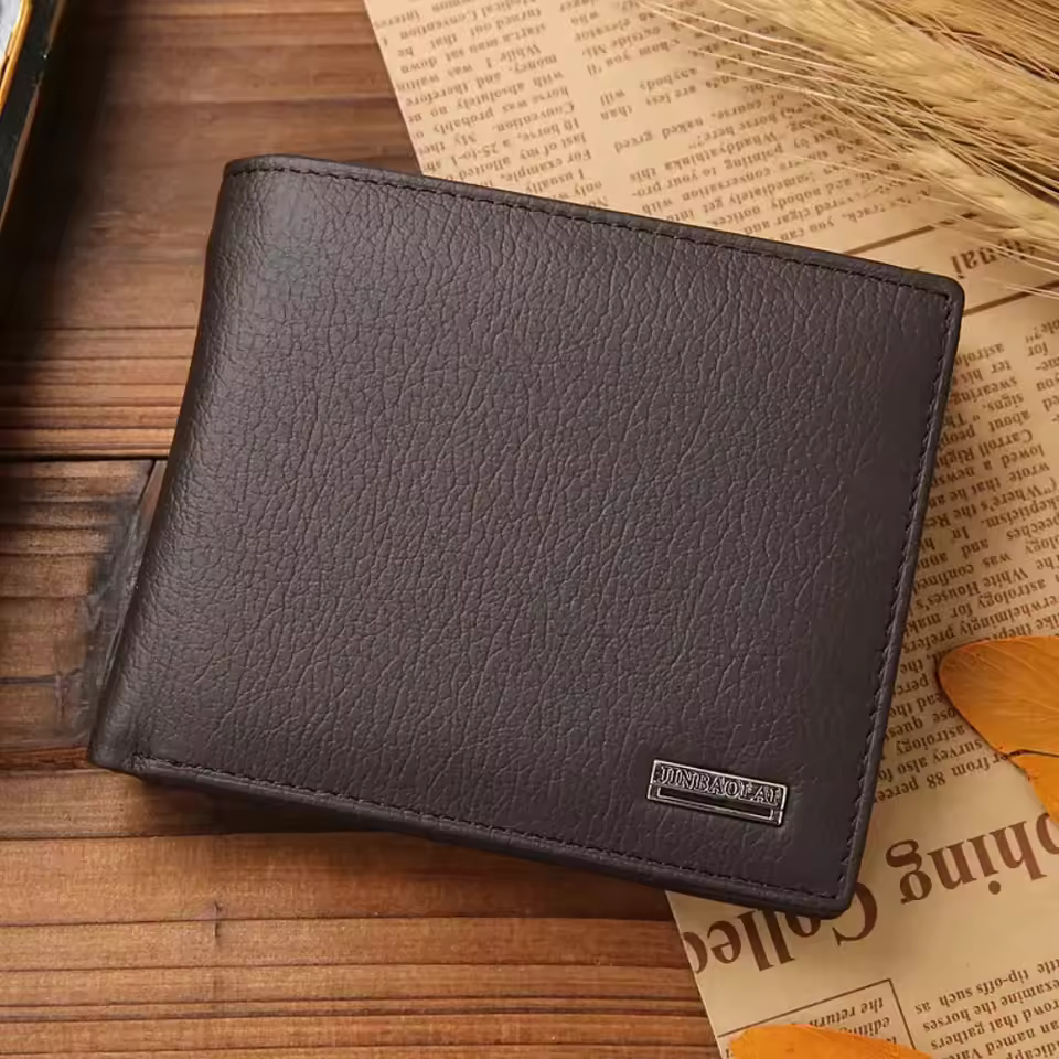 S13197f7c4087400086b208b0b3462078N.jpg_960x960q75.jpg_ Genuine Leather Mens Wallet Premium Product Real Cowhide Wallets For Man Short Black Walet Portefeuille Homme Short Purses - Image 4