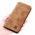 Long Vintage Mens Wallet Genuine Leather Slim Card Holder Large Capacity RFID Blocking Korean Style Purse for Men - Image 3