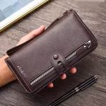 Men's Long Zipper Wallet High Quality Pu Leather Wallet For Men Business Clutch Bag Credit Card Holder Purse Male Money Package - Image 2