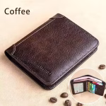 Genuine Leather Wallet Retro Business Design Rfid Protection Short Card Holder Coin Purses Money Bag Men Business Wallet - Image 4