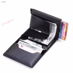Carbon Fiber Card Holder Case Men Wallets Black PU Leather Voor Lynkco Lynk & Co 05 06 5 6 Lynk Co 05 06 01 Auto Accessories - Image 3
