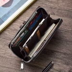 Men's Long Zipper Wallet High Quality Pu Leather Wallet For Men Business Clutch Bag Credit Card Holder Purse Male Money Package