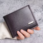 Men'S Short Pu Leather Wallet Business Casual Lychee Pattern Soft Leather Wallet Multi Card Large Capacity Wallet Card Holders - Image 6